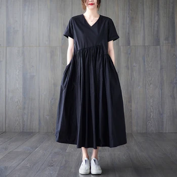 2022 Uus Saabumist Jaapani Stiilis Segast Stiilne Must Mood Suvine Kleit Office Lady Tööd Kleit Naiste Vabaaja Reisi Midi Kleit