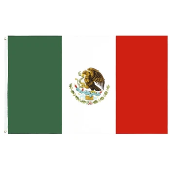 3x5Foot Mehhiko Lipp Mexicanos Riigi Lipud Polüester Pronksi Kaitserõngad