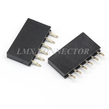 500PCS 2.54 mm Female Pin Header-Liides 1x6p ühes Reas SMT SMD Plstic Heighe 8,5 mm)
