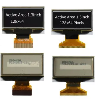 IPS 1.3 tolline 30PIN SPI Valge/Sinine PM-tolline OLED-Ekraan (Keevitatud/Plug-in) SSD1306 Sõita IC 128*64 IIC/Parallel Interface 3.3 V