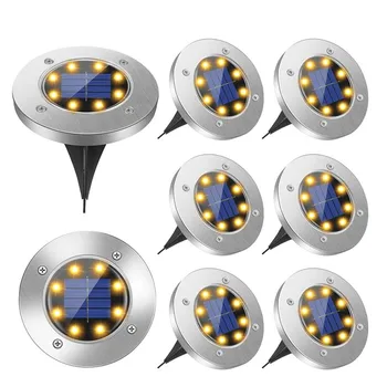 Päike-Maa-Tuli 8 LED Solar Aed Lamp Väljas Rada Samm Kerge, Veekindel Maastik Muru Lamp Patio Teki Decor