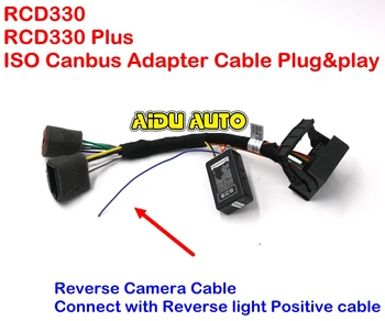 RCD330 Pluss Plug&Play ISO Quadlock Adapter Cable w/ CANBUS Dekooder Simulaator VW Golf VI Jetta 5 6 MK5 MK6 Passat B6 Polo