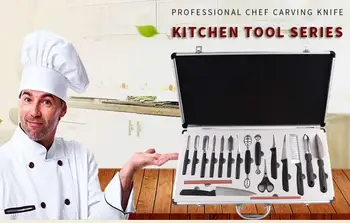 Tasuta kohaletoimetamine köök puu-köögivilja-carving nuga komplekt, multi-funktsionaalne kokk toidu Nikerdamist Peitlid vahendid