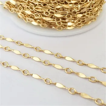 Tõeline 14K Gold Filled Dapped Baar Kett 1.3 MM Kett Kaelakee, Kulla ehted Minimalistlik Kulda Täis DIY Kett Ehted